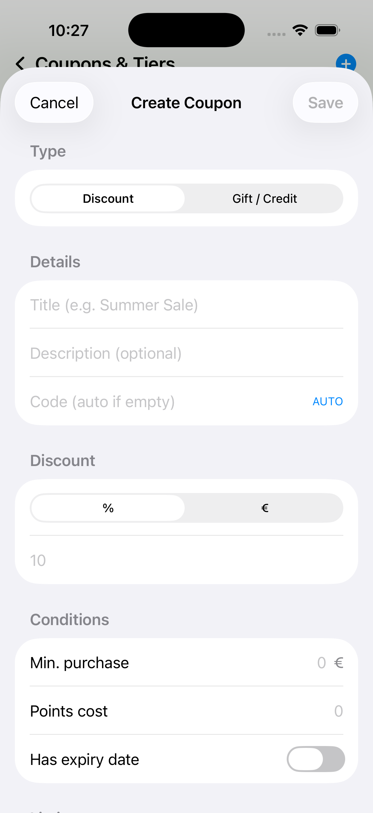 Coupons & gifts