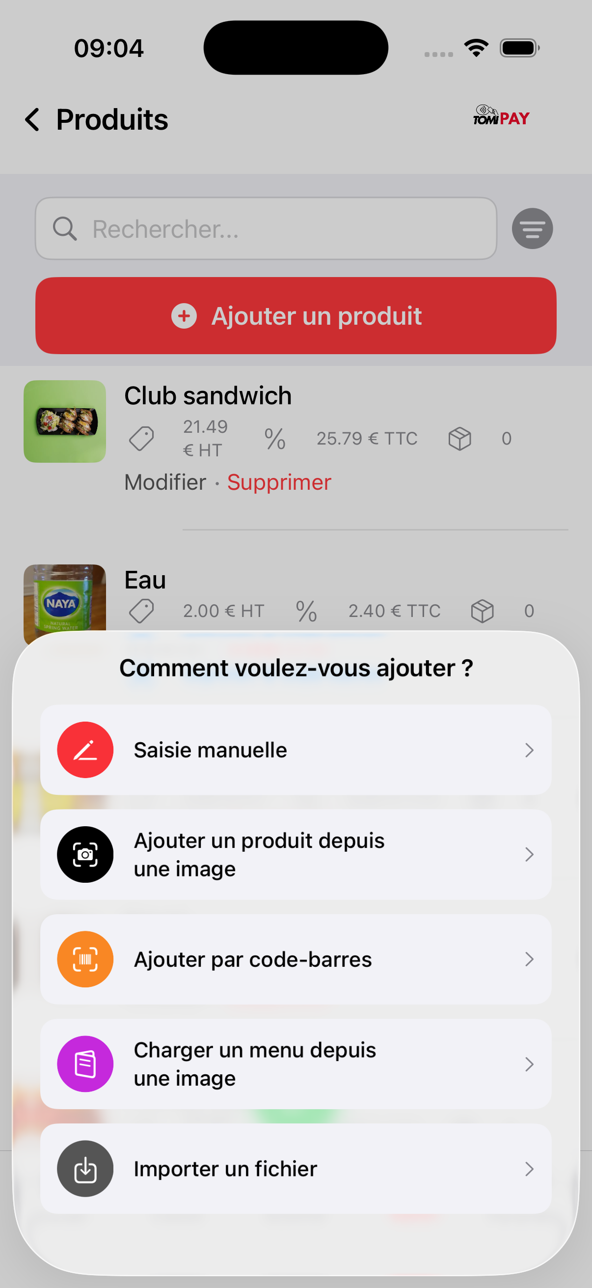 Catalogue créé par IA