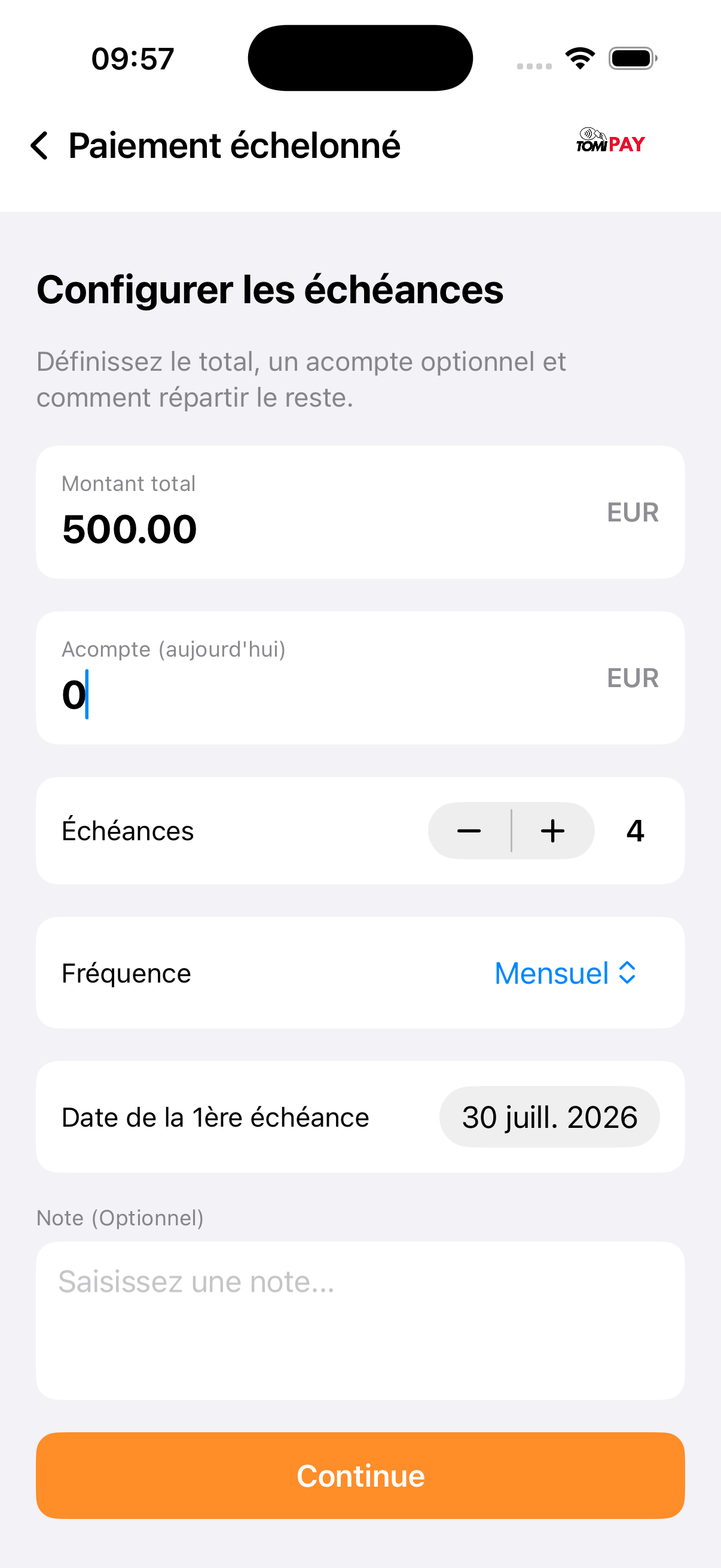 Split Pay config